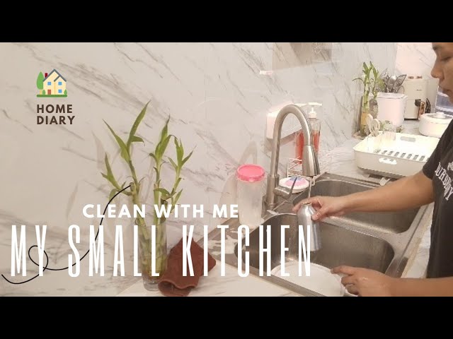 Small Kitchen Cleaning Motivation🏡 | Homemaking Diary🤍