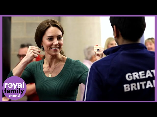Kate Middleton Spars with Former World Champion Boxer at SportsAid Event