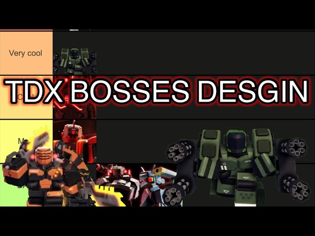 TDX Design Bosses Tier List | Tower Defense X ROBLOX