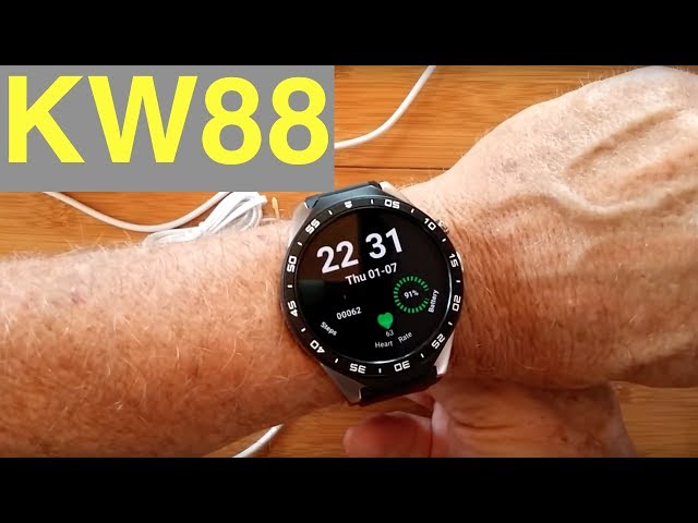 KingWear KW88 SLEEK Android 5.1 Round Smartwatch: Unboxing and 1st Look
