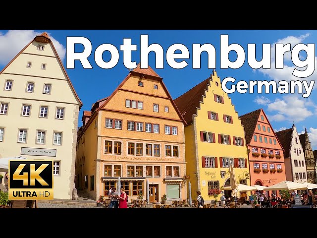 Rothenburg, Germany Walking Tour (4k Ultra HD 60fps) – With Captions