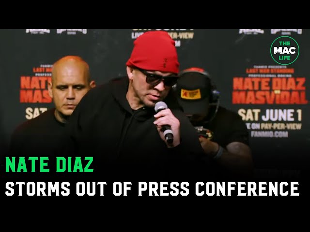 Nate Diaz storms out of press conference: “Square off with yourself, motherf****r”