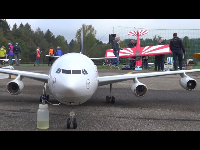 AIRBUS A-340 RC AIRLINER IN HAUSEN SWITZERLAND BIGGEST RC EVENT