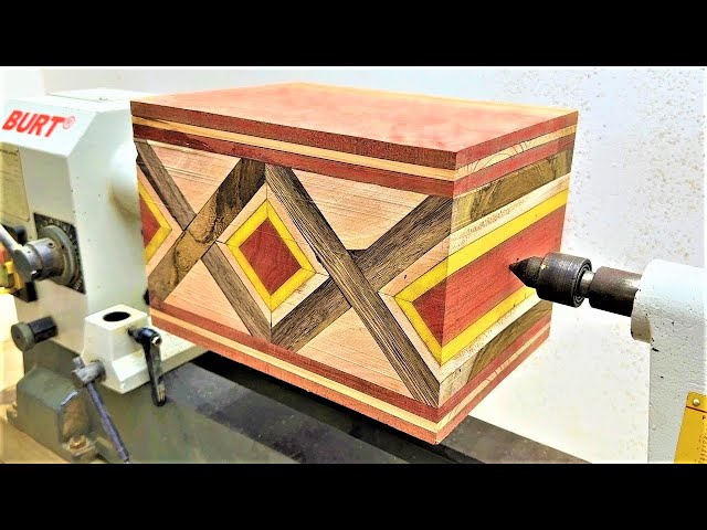 Unique Woodwork Masterpiece With The Great Invention Of A Master Craftsman Working On A Wood Lathe