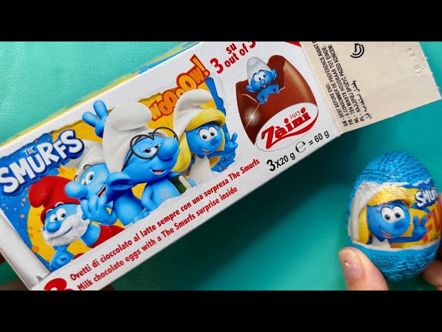 ASMR Unboxing SMURFS CHOCOLATE EGGS NO Talking Video
