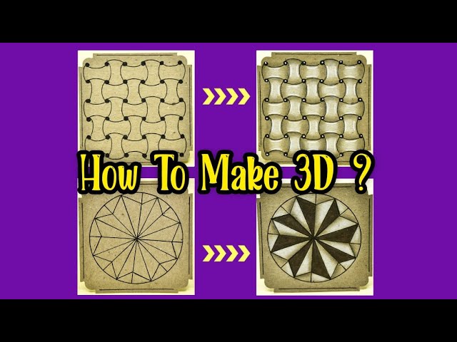 How To Make 3D ? | 3D Zentangle Patterns | 3D Drawing For Beginners