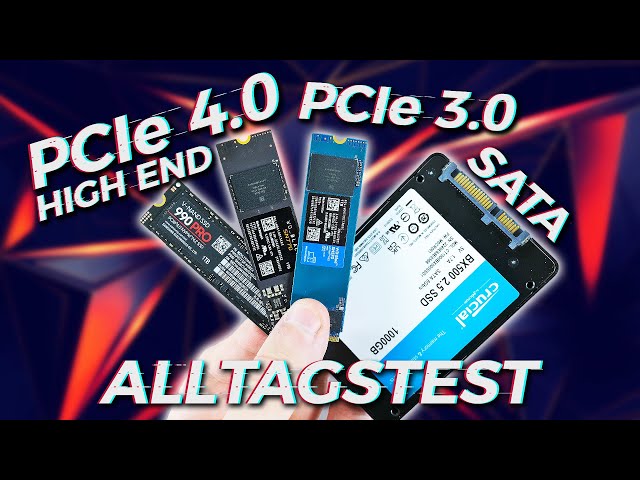 Der ULTIMATIVE Vergleich!! SATA vs M.2 (PCIe 3.0) vs. M.2 (PCIe 4.0) SSD 2023 im Alltagstest