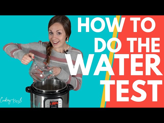 Instant Pot Water Test- Quick and Easy