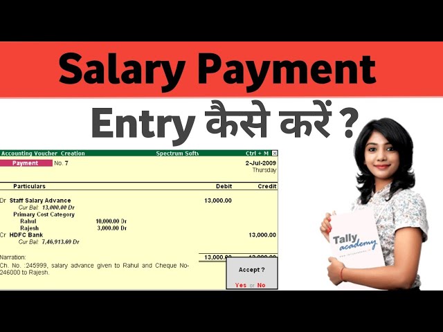 How To Salary Paid in Tally Erp 9