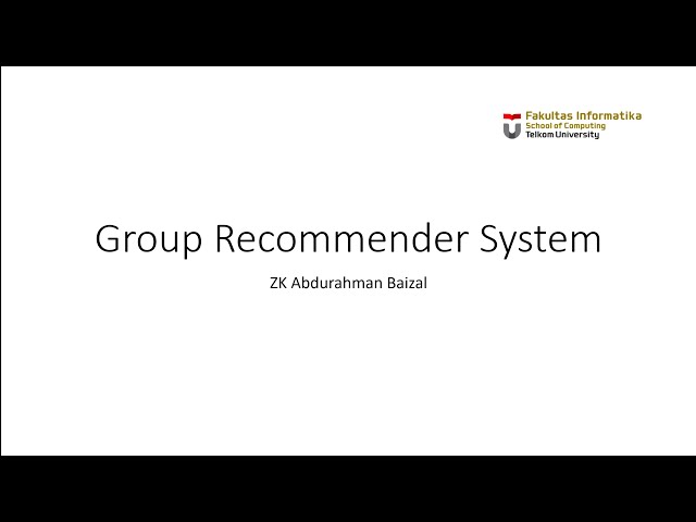 Group Recommender System V2