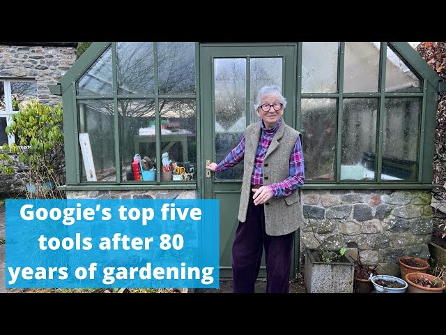 A tour of Googie's late winter garden with her five fave tools including terrifying demo (eek!)