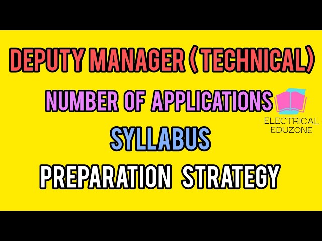 Deputy Manager(Technical) | Travancore Sugars & Chemicals Ltd | Syllabus | Preparation Strategy