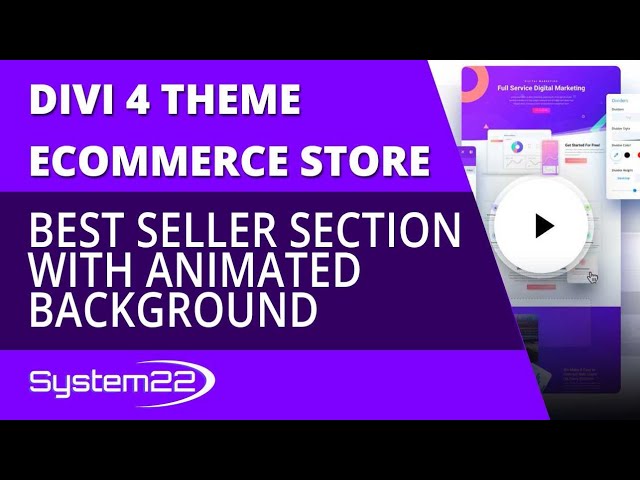 Divi 4 Ecommerce Best Seller Section With Animated Background 👍