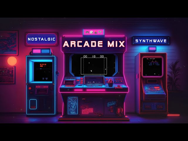 Arcade Mix // Classic Synthwave Retro Nights 🕹️ Retrowave/Chillwave 🎮 Synthwave Background