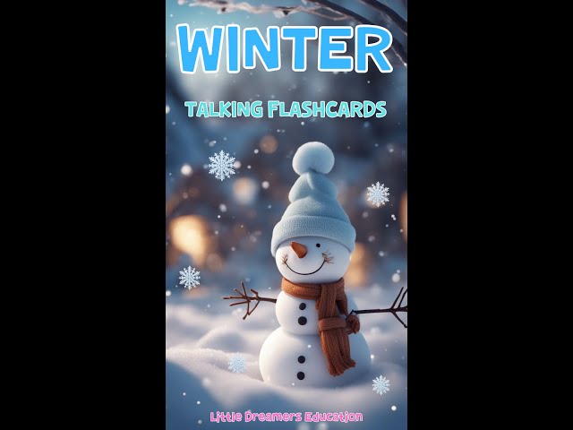 Winter wonderland talking flashcards for kids