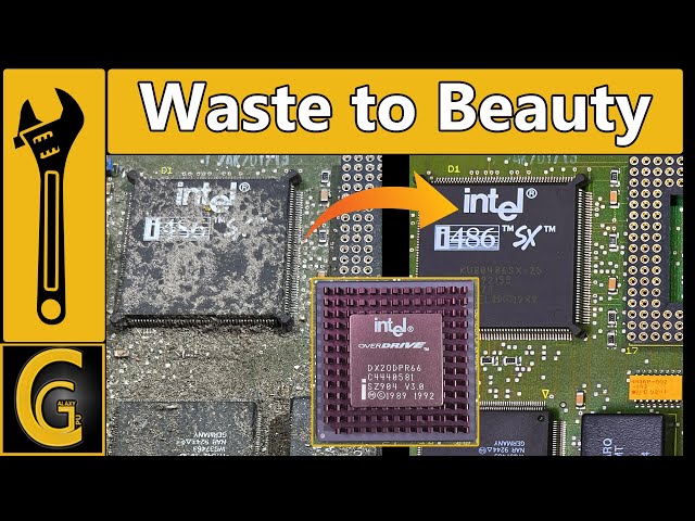 486SX Industrial Computer Board Cleaning & Overdrive Upgrade, Testing and Gaming