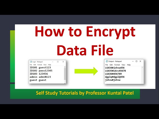 How to Encrypt Data File using C Programming | Login.txt File Encryption