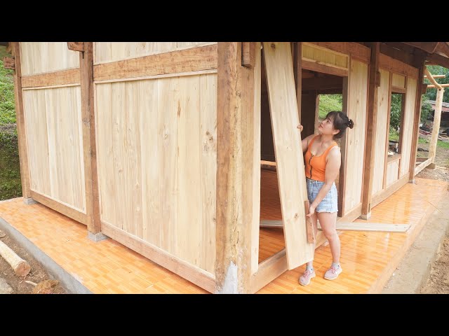 Techniques Construction Wooden Walls For Wooden House, Farm Life - My Bushcraft / Nhất
