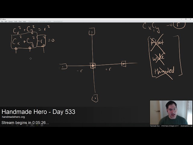Handmade Hero Chat 016 - Drawing a Circle on a 286