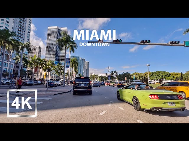 4K Driving in Downtown Miami - Vice City - Day Drive - HDR - 2023 - USA (part 1)