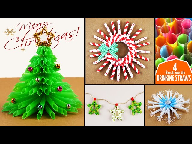 DIY Christmas Decor Projects with DRINKING STRAWS | Drinking Straws Crafts Ideas