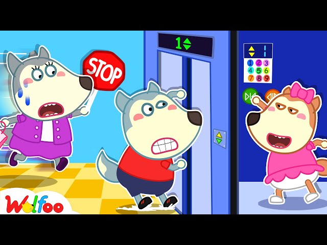 It's Dangerous! ✋ - Wolfoo Takes Elevator ❗ - Wolfoo Learns Kids Safety Tips @CuteWolfVideos