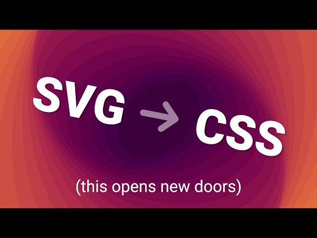 Turning SVG into CSS is magic
