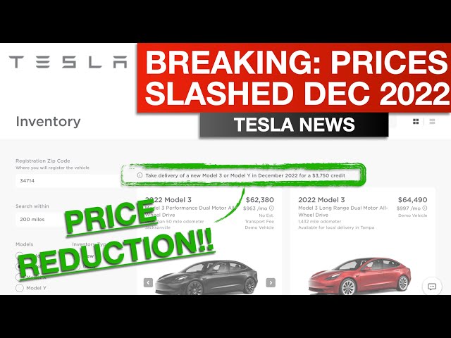 BREAKING: Tesla Reduces Prices for LIMITED Time for Tesla Model 3 and Tesla Model Y!!