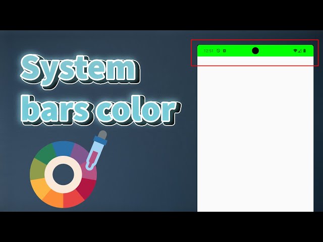 Change the system bars color in Jetpack compose without any library
