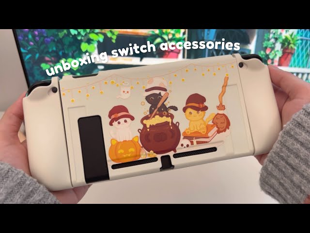 switch accessories unboxing (ft. playvital) | soft case, thumb grips, screen protector
