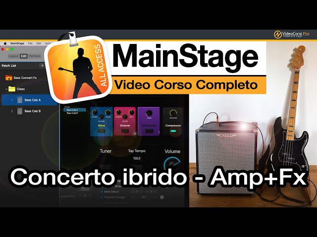 Tutorial di MainStage: Concerto ibrido - Amp + Virtual FX