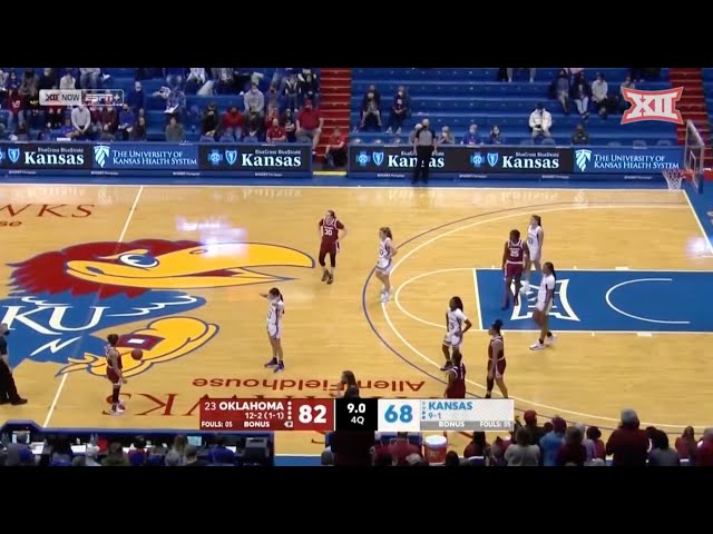 No. 23 Oklahoma vs Kansas Women's Basketball Highlights