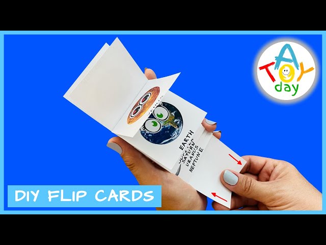 DIY 🌎 Planets Flip Cards | How to make Paper Flip cards to learn planets for kids | Solar System