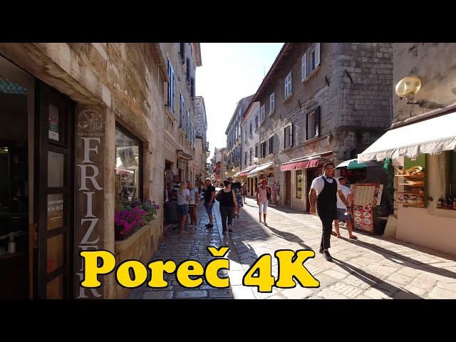 Poreč, Croatia. Walking tour [4K].