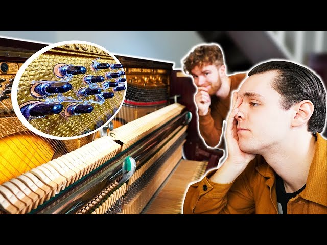 I switched my piano strings to fishing line then hired a piano tech to fix it
