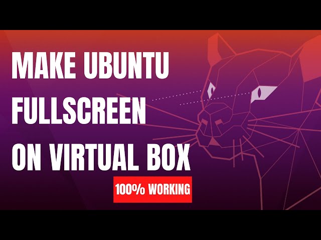How To Make Ubuntu Full Screen in VirtualBox? [LATEST]