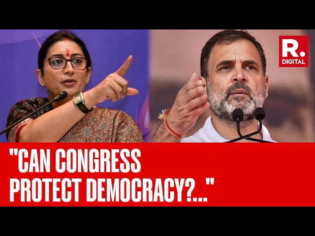 Smriti Irani Launches Scathing Attack On Congress, Says 'Can They Protect India's Democracy?'