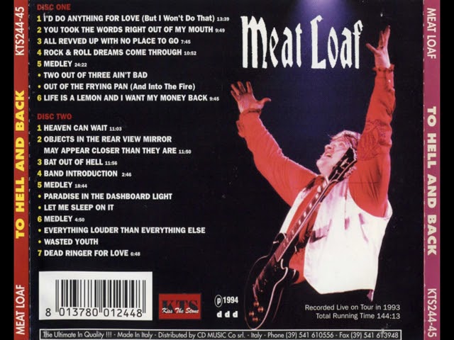 Meat Loaf Legacy - 1993 Cardiff Concert SOUNDBOARD AUDIO - Bat 2 Tour
