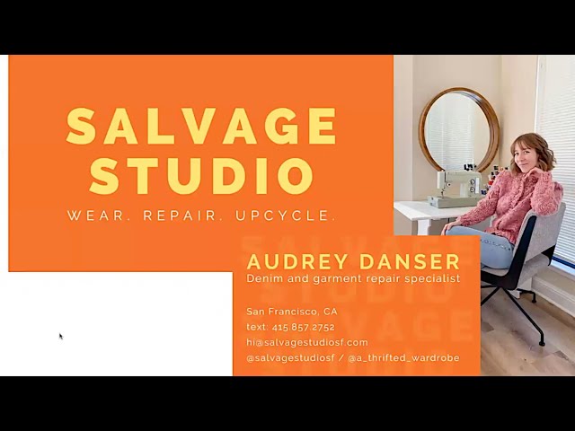 Presentation: "How I Built My Clothing Repair Business" with Audrey Danser