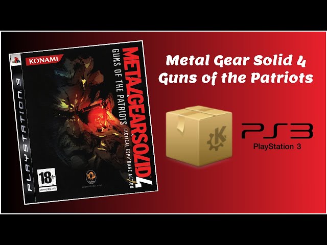 Metal Gear Solid 4  Guns Of The Patriots PKG PS3 (Big File 4 GB+)