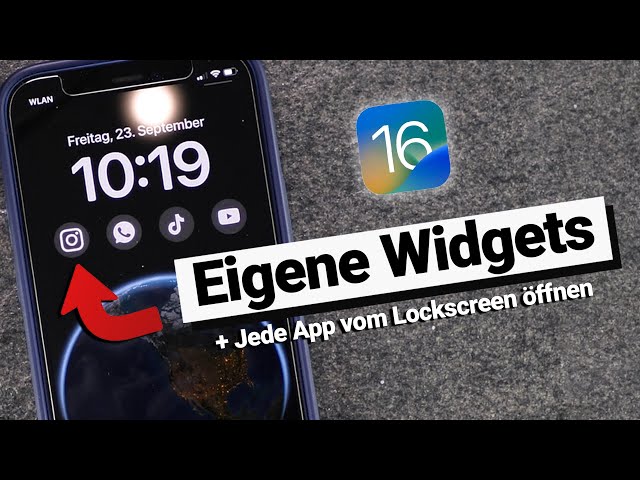 Eigene Widgets zum iOS 16 Lockscreen hinzufügen & Jede App vom Sperrbildschrim öffnen!
