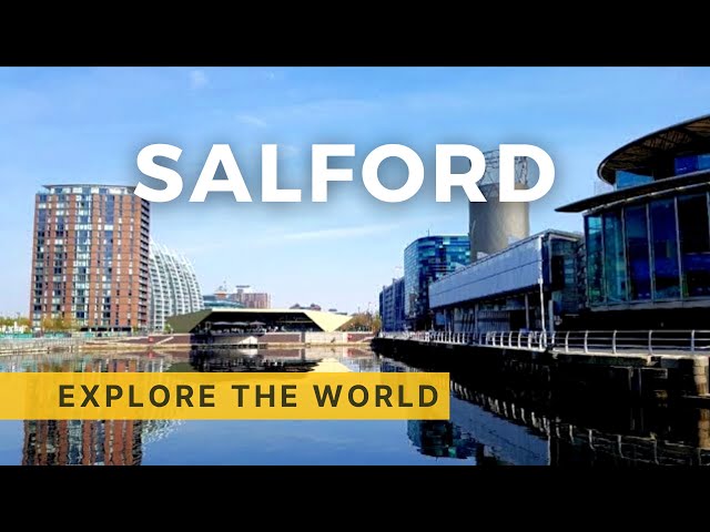 🇬🇧 Walking in MediaCityUK and Salford Quays (4K), UK