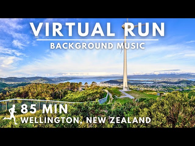 Wellington (Zealandia), New Zealand - Virtual Running Video For Treadmill With Music #virtualrun