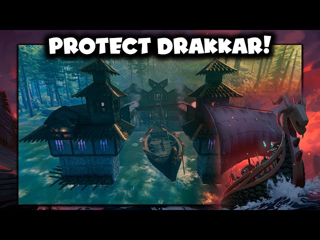 Protect Drakkar! | House with harbor on the beach | Valheim