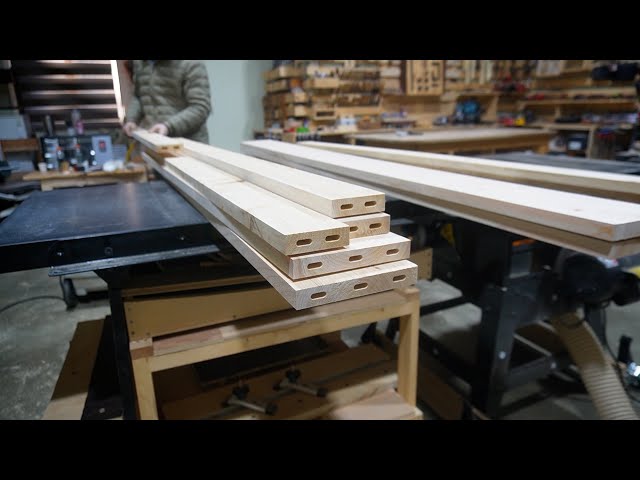 Large King Size Bed from Hinoki Slabs / woodworking