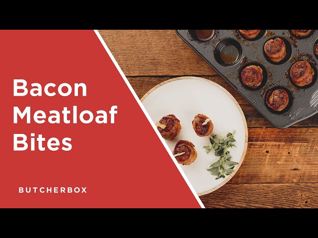 Meatloaf Party Bites - Wrapped in Bacon