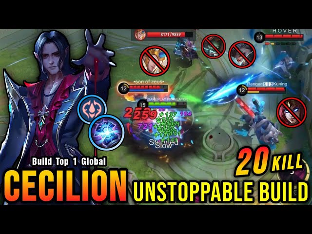 20 Kills No Death!! Unstoppable Cecilion Build Insane Lifesteal - Build Top 1 Global Cecilion ~ MLBB