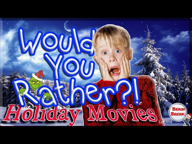 Would You Rather? Fitness (Holiday Movies) | This or That | Christmas Game for Kids | Exercise