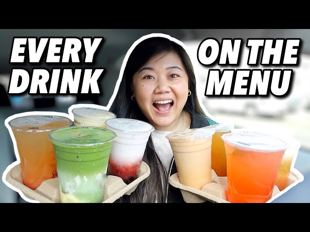TRYING EVERY DRINK FROM MY FAVORITE BOBA SHOP! Full Boba Menu Taste Test & Review