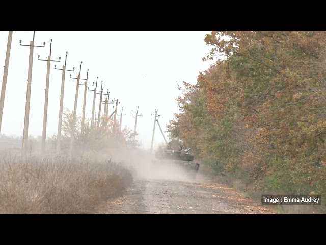 Vidéo Emma Audrey / Tank Ukrainien qui va vers la ligne du front région de Mykolaiv / Octobre 2022